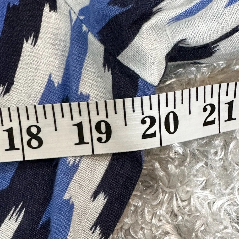 Talbots Chevron Ikat 100% Linen Cover Up Tunic Dress Sz M - Picture 5 of 10